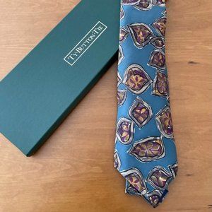 NEW 100% Silk Ty-Button Men's Designer Tie by Vincent Pileggi